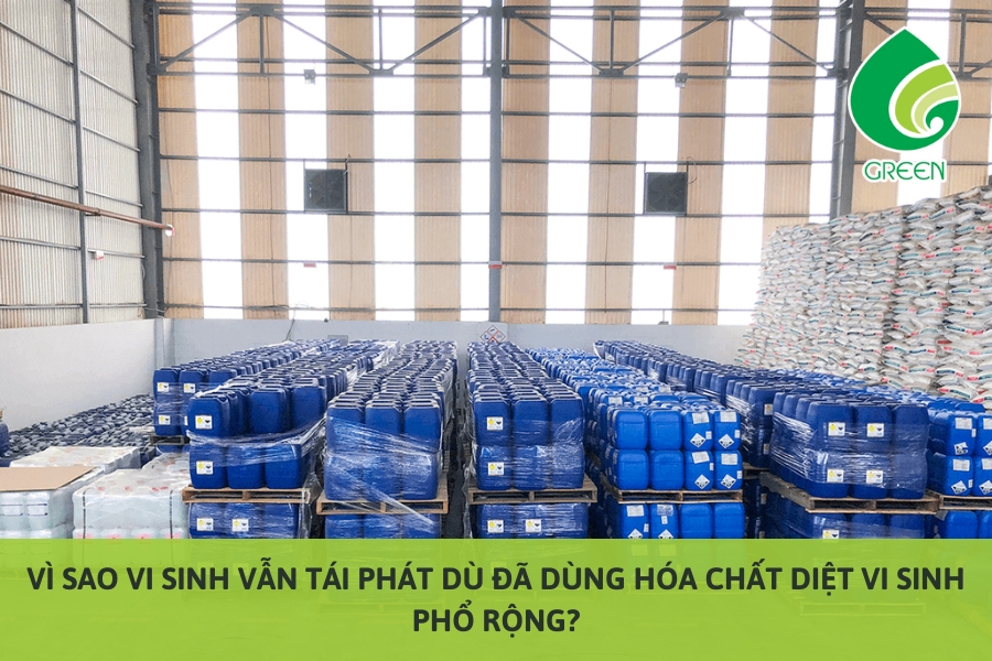 Vì Sao Vi Sinh Vẫn Tái Phát Dù Đã Dùng Hóa Chất Diệt Vi Sinh Phổ Rộng?