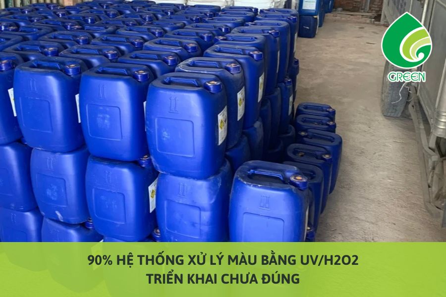 90% Hệ Thống Xử Lý Màu Bằng UV/H2O2 Triển Khai Chưa Đúng