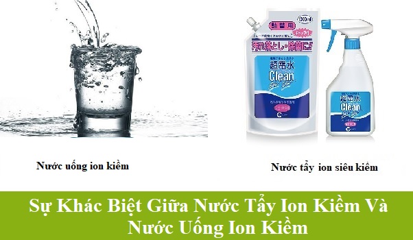 Sự Khác Biệt Giữa Nước Tẩy Ion Kiềm Và Nước Uống Ion Kiềm